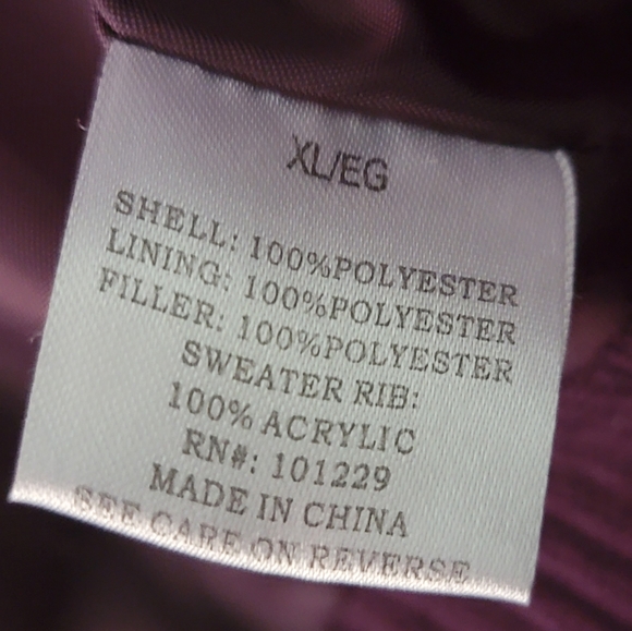 Ashley by 26 sleeveless jacket in purple. XL - Picture 6 of 7